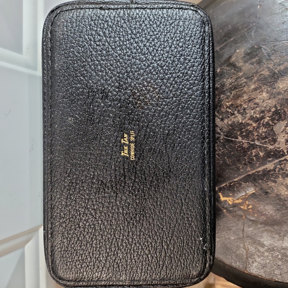 Tex Tan Split Cowhide Travel Toiletry Shaving Kit Zippered Vintage - Picture 9 of 10